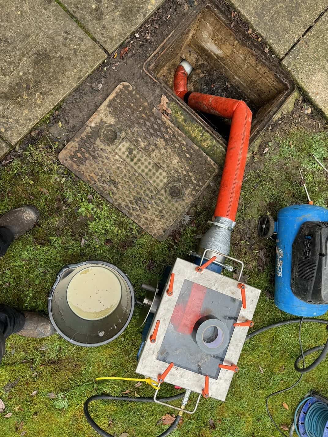 Drain relining process for blocked or damaged pipes in Reading
